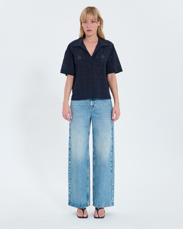 Top Teyma Top ample en broderie anglaise nocturne ZAPA