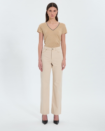 Jean PamCrop Jean crop beige ZAPA