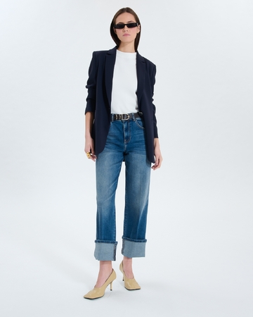 Jean Popus Jean droit dirty light blue ZAPA