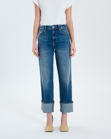 Jean Popus Jean droit dirty light blue ZAPA
