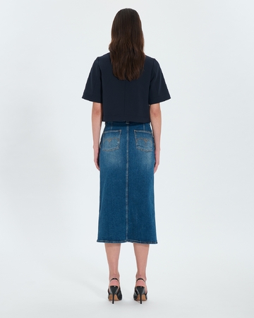 Jupe Jude Jupe longue en jean dirty light blue ZAPA