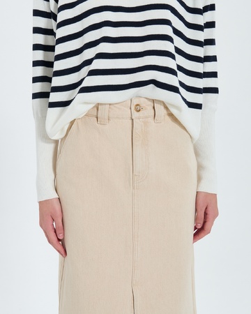 Jupe Jude Jupe longue en jean beige ZAPA