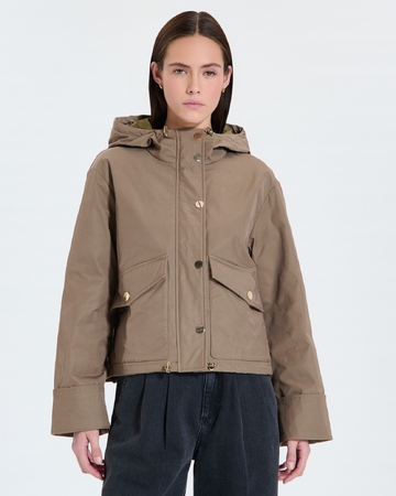 Manteau Maewenn Manteau court en nylon kaki ZAPA