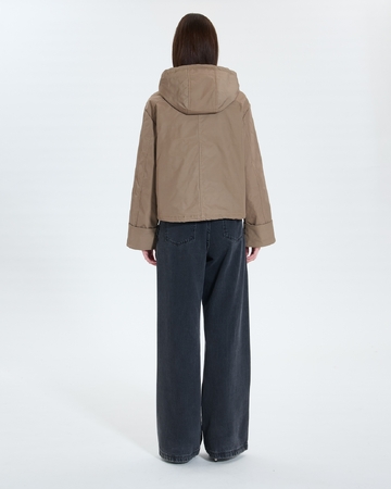 Manteau Maewenn Manteau court en nylon kaki ZAPA