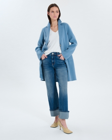 Manteau Matila Manteau mi-long bleu ZAPA