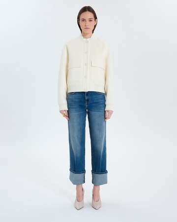 Manteau Maevan Manteau court double face &eacute;cru ZAPA
