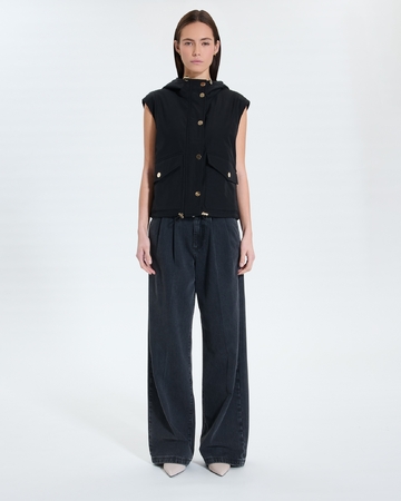 Manteau Maeli Manteau sans manches noir ZAPA