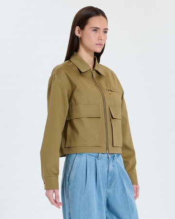 Veste Maloa Manteau court kaki ZAPA