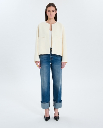 Manteau Maloe Manteau court double face écru ZAPA