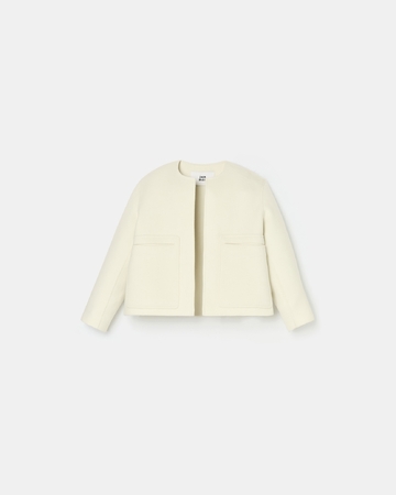 Manteau Maloe Manteau court double face écru ZAPA