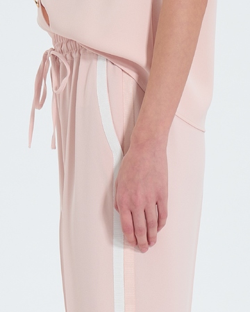 Pantalon Piel Pantalon ample en cr&ecirc;pe nude ZAPA