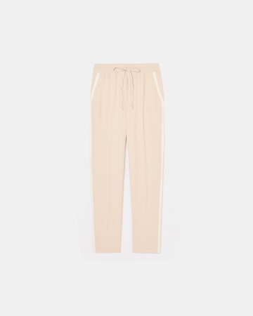 Pantalon Piel Pantalon ample en cr&ecirc;pe nude ZAPA