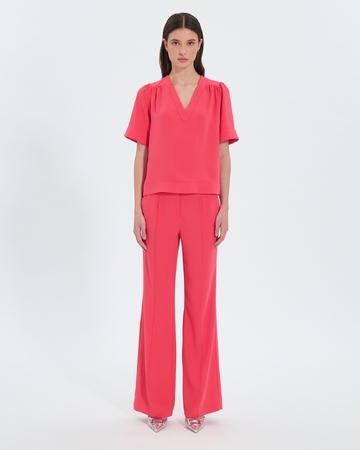 Pantalon Pervenche Pantalon fluide corail ZAPA