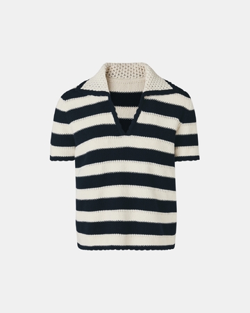 Pull Nickle Pull manches courtes &agrave; rayures ZAPA