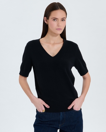 Pull Narvi Pull manches courtes noir ZAPA