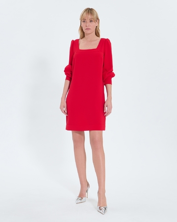 Robe Rina Robe courte en crêpe rouge ZAPA