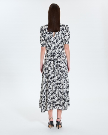 Robe Rafinita Robe longue &eacute;vas&eacute;e &agrave; imprim&eacute; floral ZAPA