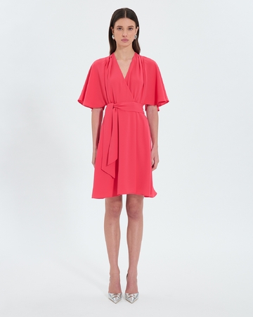 Robe Russel Robe portefeuille en crêpe corail ZAPA