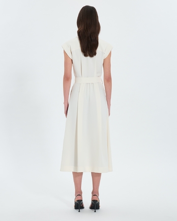 Robe Ryad Robe saharienne midi &eacute;crue ZAPA