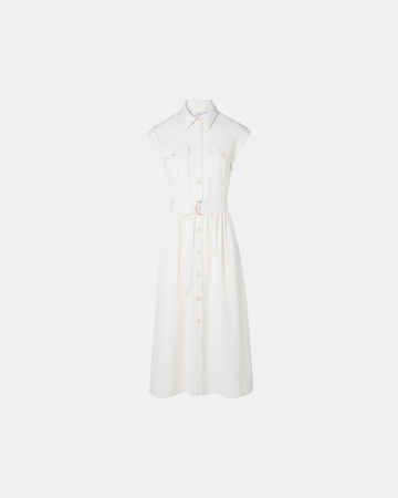 Robe Ryad Robe saharienne midi &eacute;crue ZAPA