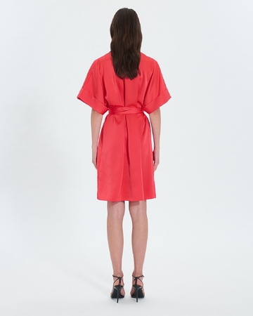 Robe Romille Robe chemise satinée corail ZAPA