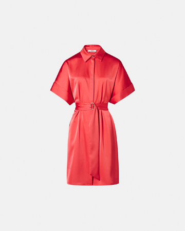 Robe Romille Robe chemise satinée corail ZAPA