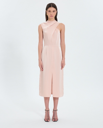 Robe Ryvana Robe asymétrique satinée nude ZAPA