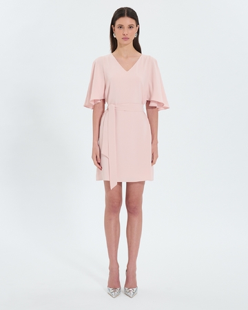 Robe Rubilinda Robe courte en cr&ecirc;pe nude ZAPA