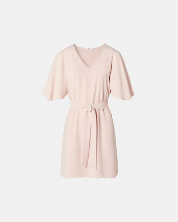 Robe Rubilinda Robe courte en cr&ecirc;pe nude ZAPA