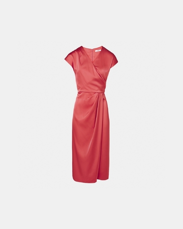 Robe Rang Robe satin&eacute;e corail ZAPA