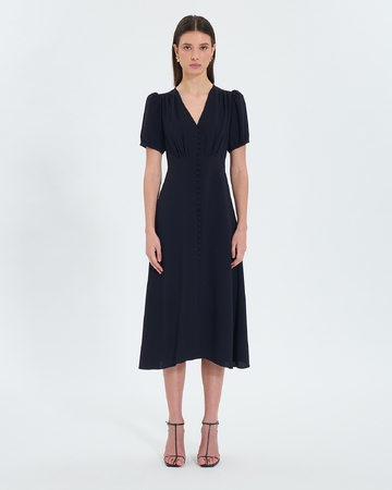 Robe Romarine Robe midi en cr&ecirc;pe nocturne ZAPA