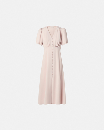 Robe Romarine Robe midi en cr&ecirc;pe nude ZAPA