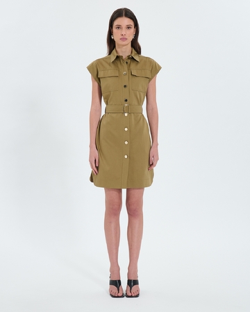 Robe Rosen Robe chemise kaki ZAPA