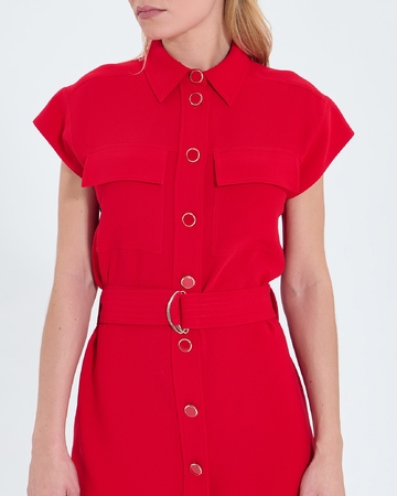 Robe Rosen Robe chemise rouge ZAPA