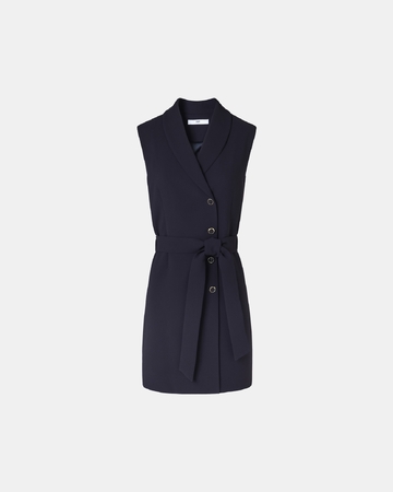 Robe Ramille Robe portefeuille en crêpe nocturne ZAPA