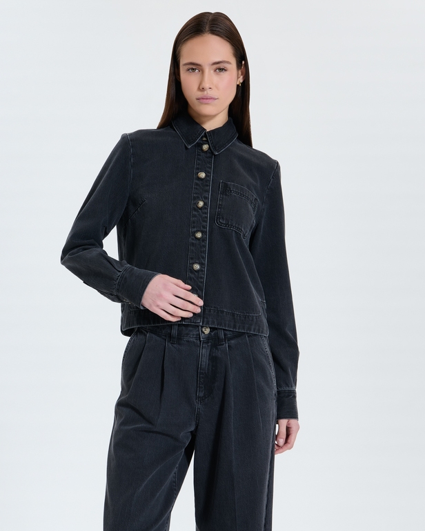 Chemise Coline Chemise en jean noire ZAPA