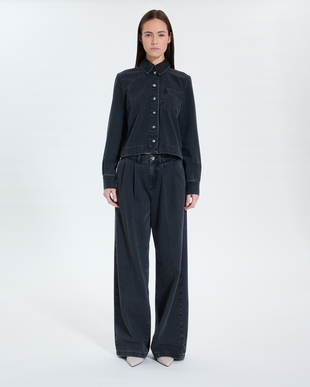 Chemise Coline Chemise en jean noire ZAPA