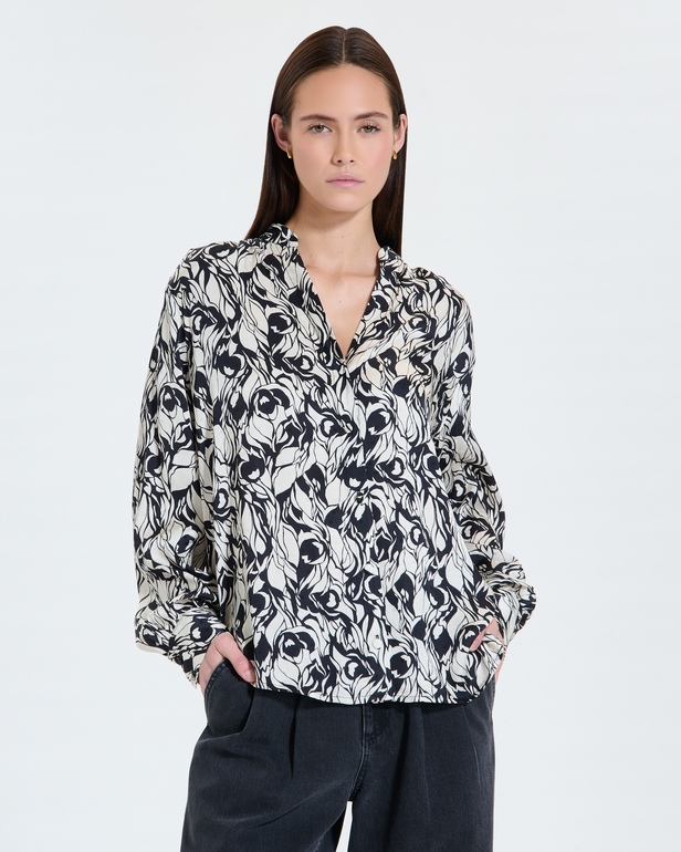 Chemise Tiberina Chemisier fluide &agrave; imprim&eacute; floral ZAPA