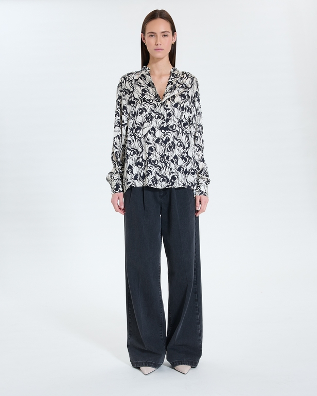 Chemise Tiberina Chemisier fluide &agrave; imprim&eacute; floral ZAPA