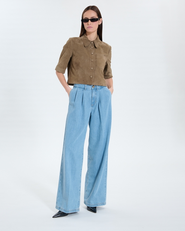 Chemise Celina Chemise courte kaki ZAPA