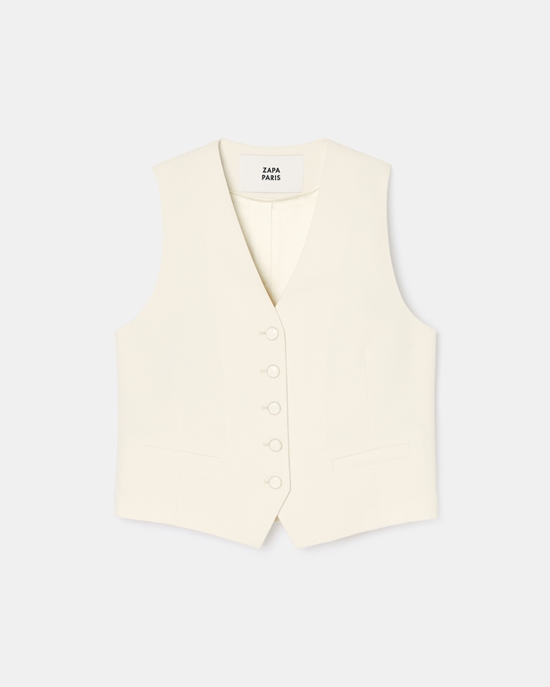 Gilet Gianno Gilet sans manches &eacute;cru ZAPA