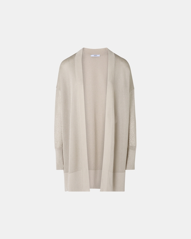 Pull Geane Gilet long ajour&eacute; champagne paillet&eacute; ZAPA