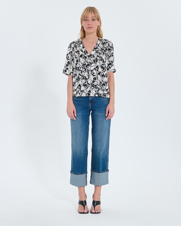 Chemise Tahiel Top fluide &agrave; imprim&eacute; floral ZAPA