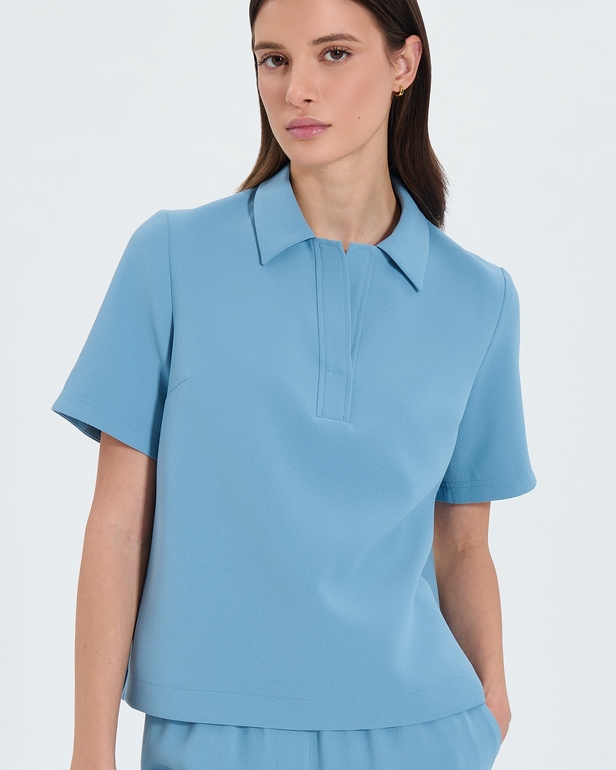 Top Tendresse Top chemise fluide bleu ZAPA