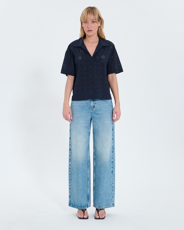 Top Teyma Top ample en broderie anglaise nocturne ZAPA
