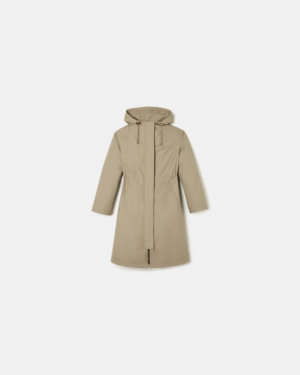 Manteau Texas Trench long en coton beige ZAPA