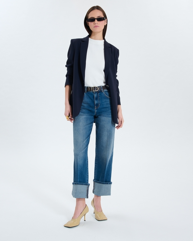 Jean Popus Jean droit dirty light blue ZAPA