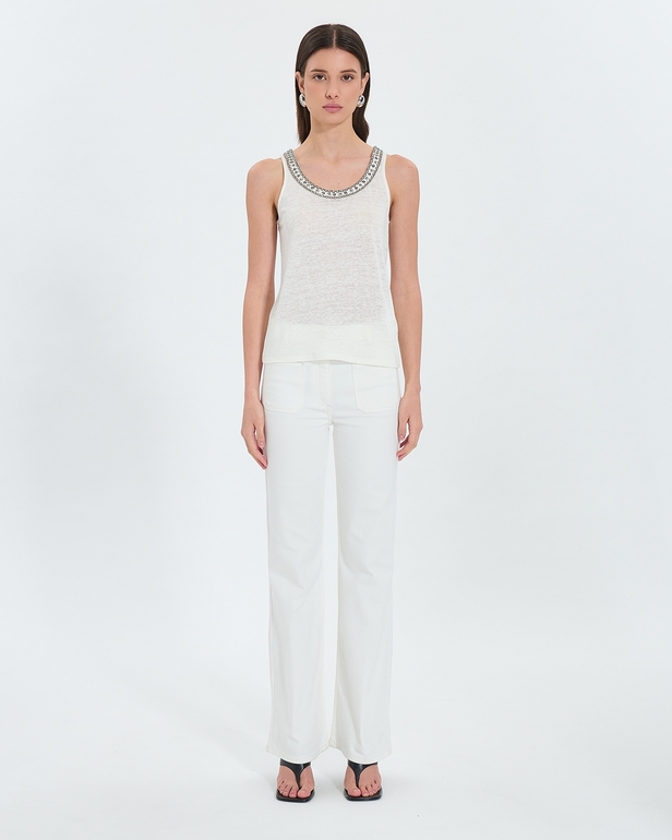 Jean Pocket Jean flare &eacute;cru ZAPA