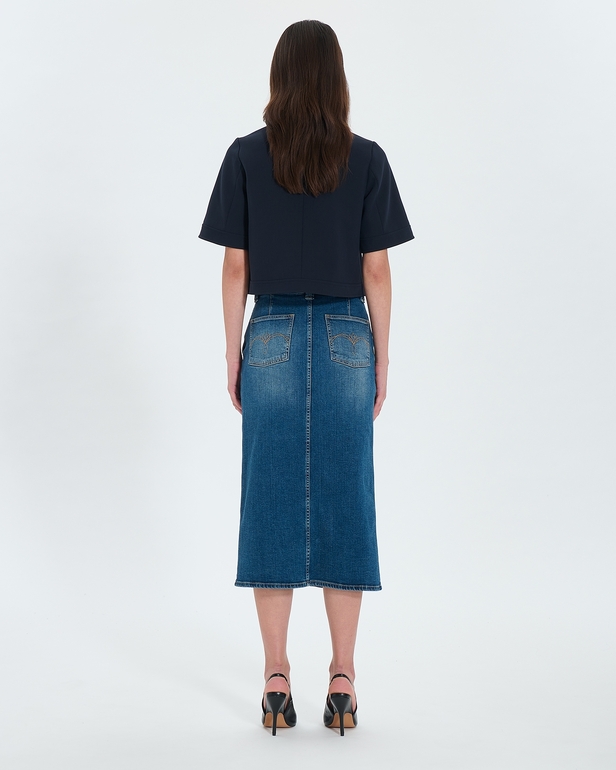 Jupe Jude Jupe longue en jean dirty light blue ZAPA