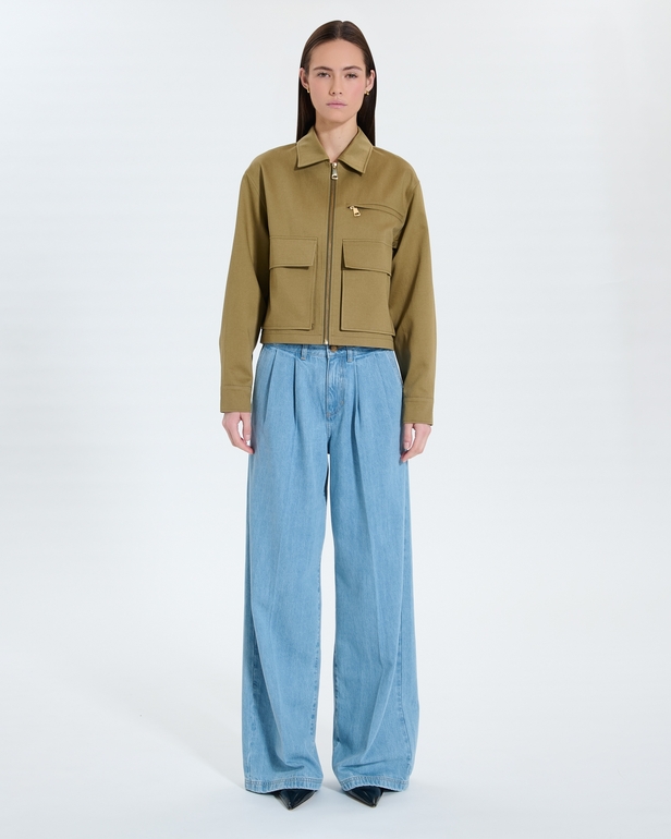 Veste Maloa Manteau court kaki ZAPA